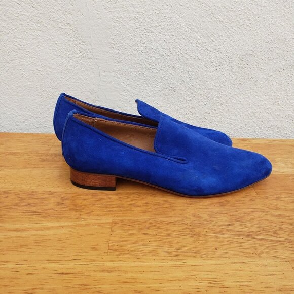 Thelma The Town Blue Suede Slipper in Lapis - Picture 5 of 12